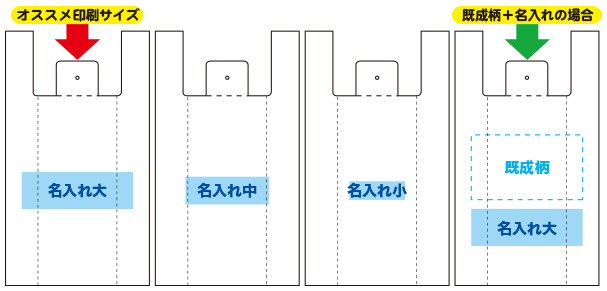 45号「名入れ大」の名入れのみと既成柄+名入れの場合